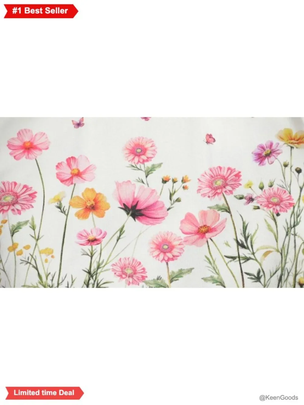 12 Pcs Canvas Tote Bags Reusable Floral Print Grocery Shopping Bags